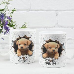 0 Dog Mom White Mug, Personalized, 11oz Coffee Cup, Custom Mug, 11oz